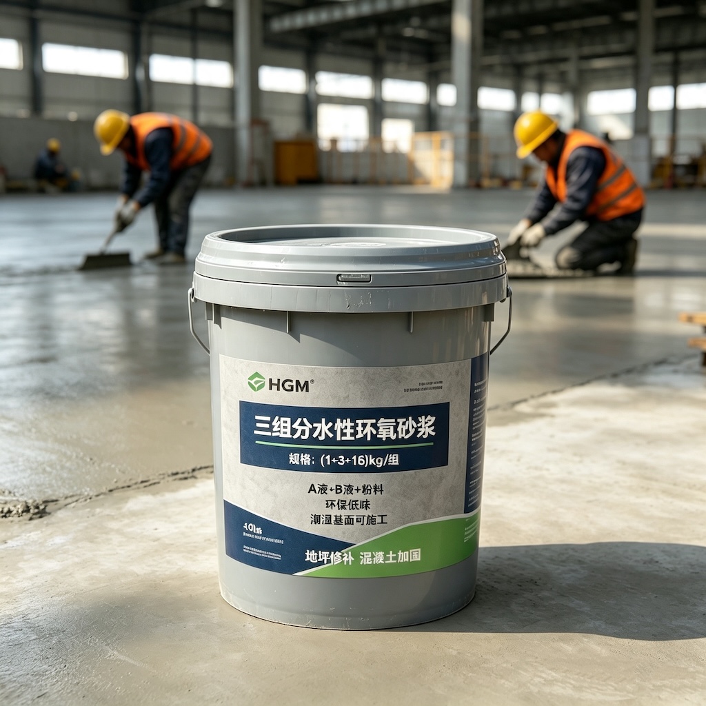 盈江三组份水性环氧砂浆